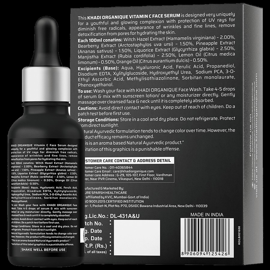 Khadi Organique Vitamin C Face Serum - For Youthful