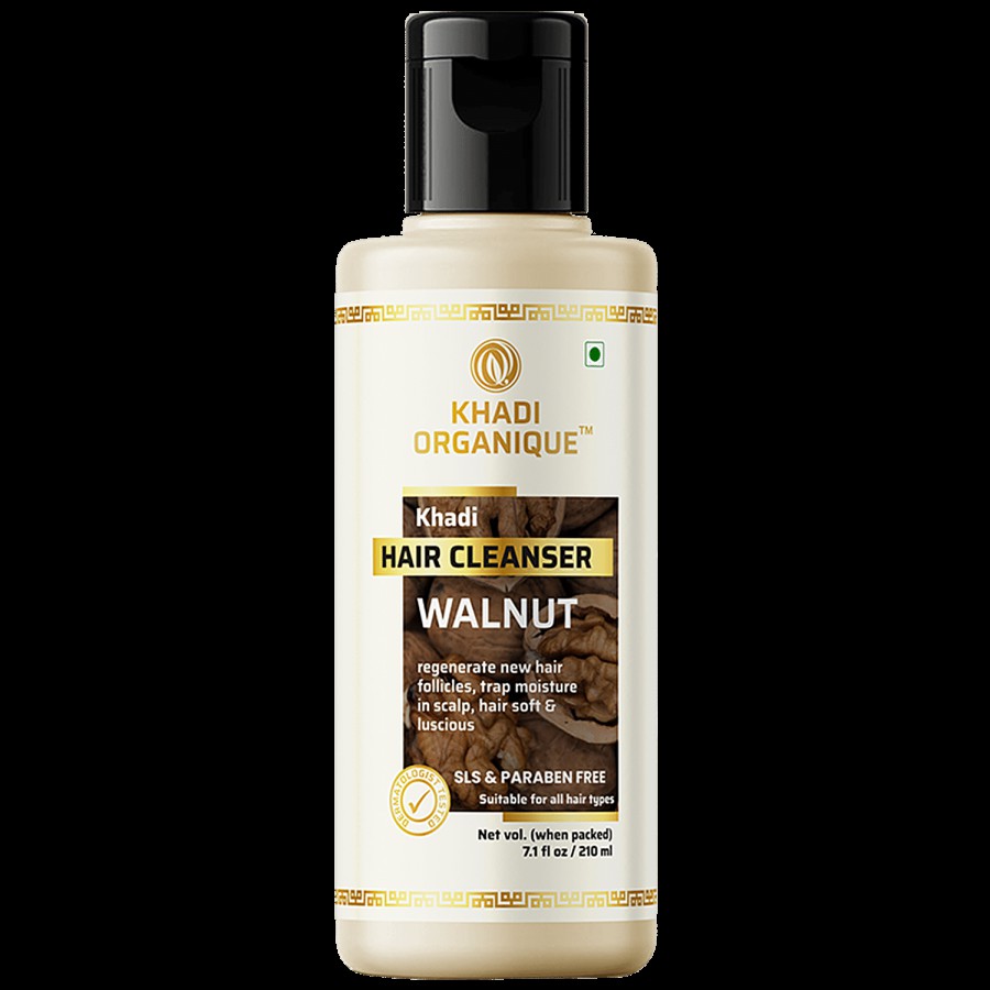 Khadi Organique Walnut Hair Cleanser - Regenerate New Hair