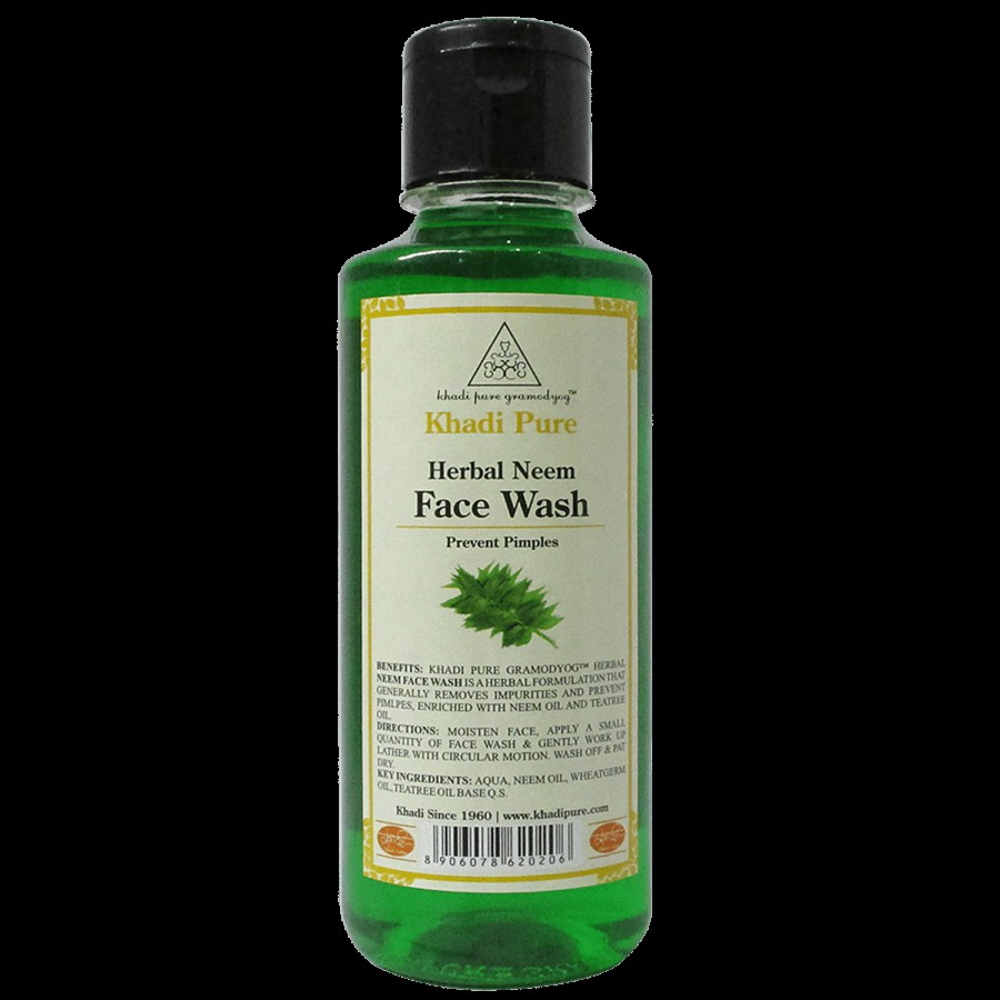 Khadi Pure Herbal Neem Face Wash