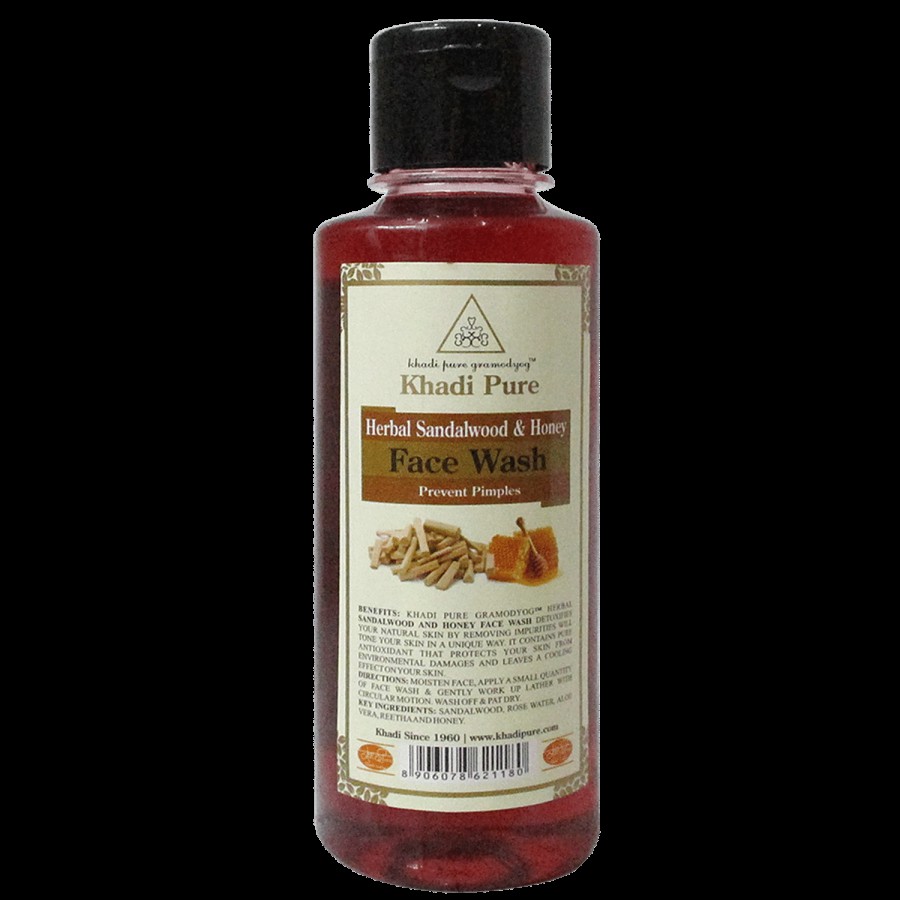 Khadi Pure Herbal Sandalwood & Honey Face Wash