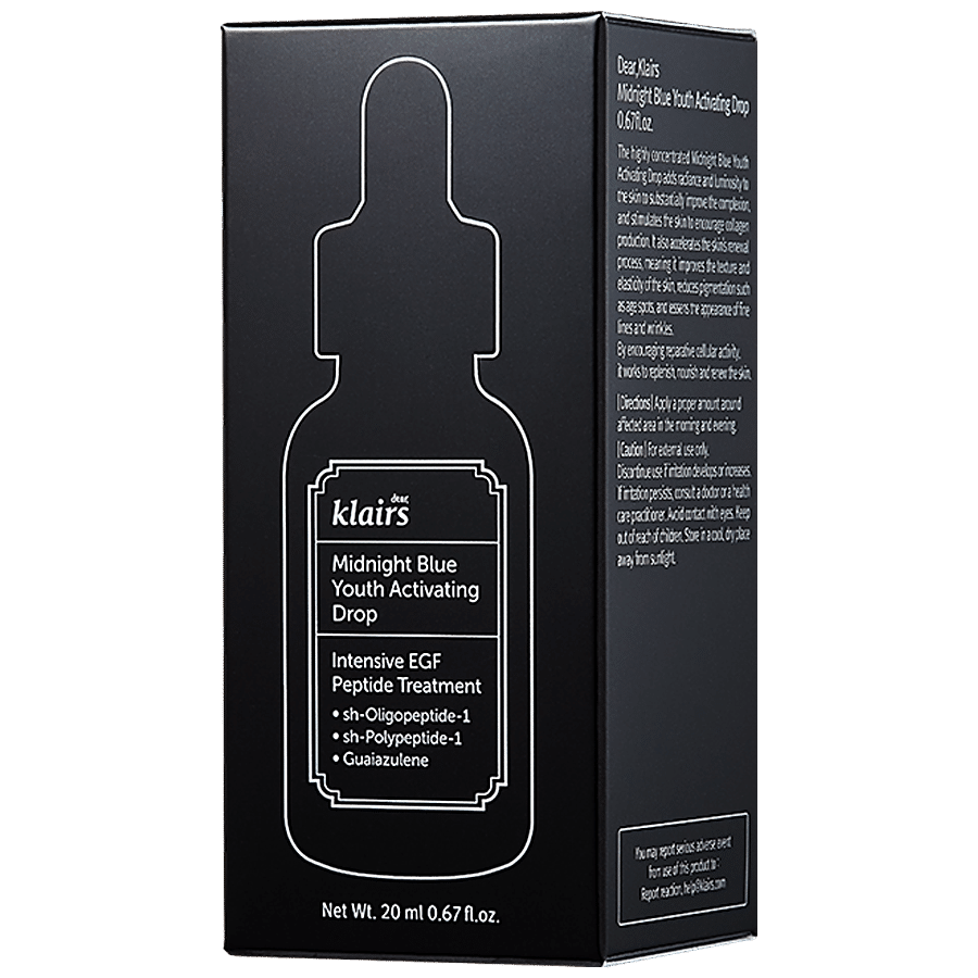 Klairs Midnight Blue Youth Activating Drop - Reduces Fine Lines & Wrinkles