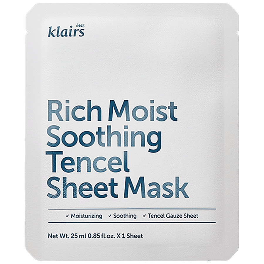 Klairs Rich Moist Soothing Tencel Sheet Mask - Moisturising