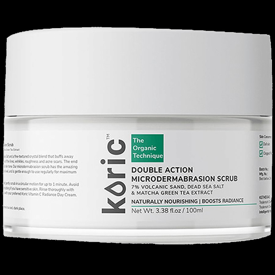 Koric Naturally Nourishing Double Action Microdermabrasion Scrub pH: 4.6 - Boost Radiance & Exfoliates