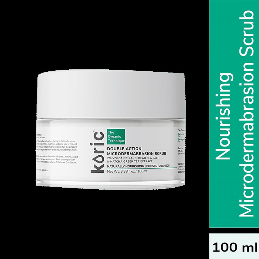 Koric Naturally Nourishing Double Action Microdermabrasion Scrub pH: 4.6 - Boost Radiance & Exfoliates