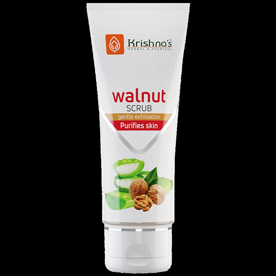 Krishnas Aloe Vera Walnut Scrub - Gentle Exfoliation