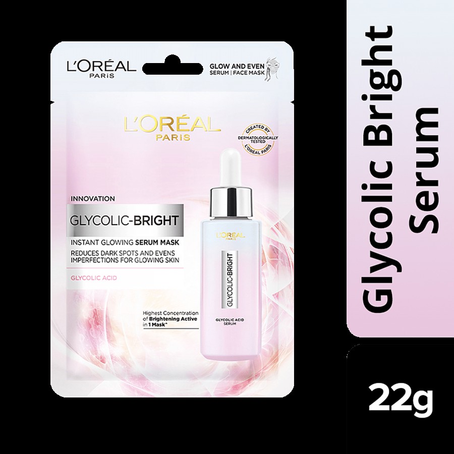 L'Oreal Paris Glycolic Bright Instant Glowing Serum Sheet Mask