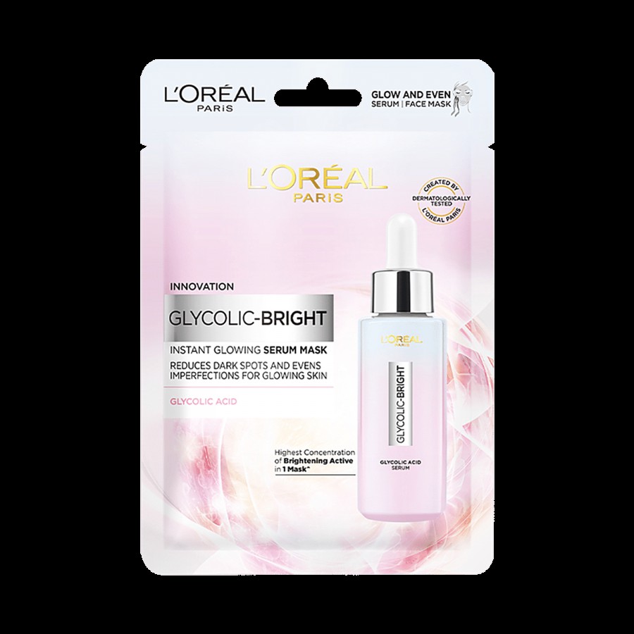 L'Oreal Paris Glycolic Bright Instant Glowing Serum Sheet Mask