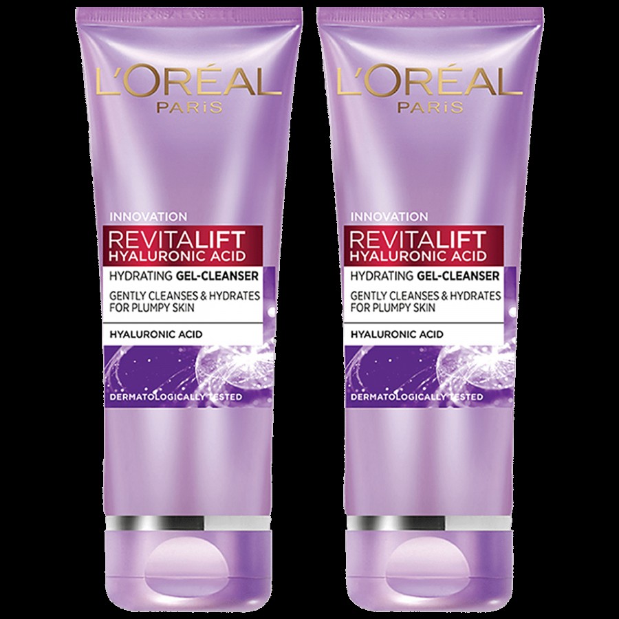 L'Oreal Paris Revitalift Hyaluronic Acid Hydrating Gel Cleanser - Combo