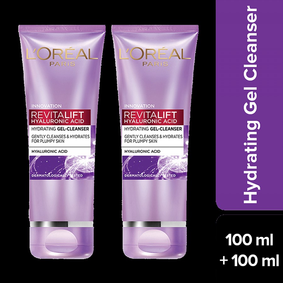 L'Oreal Paris Revitalift Hyaluronic Acid Hydrating Gel Cleanser - Combo