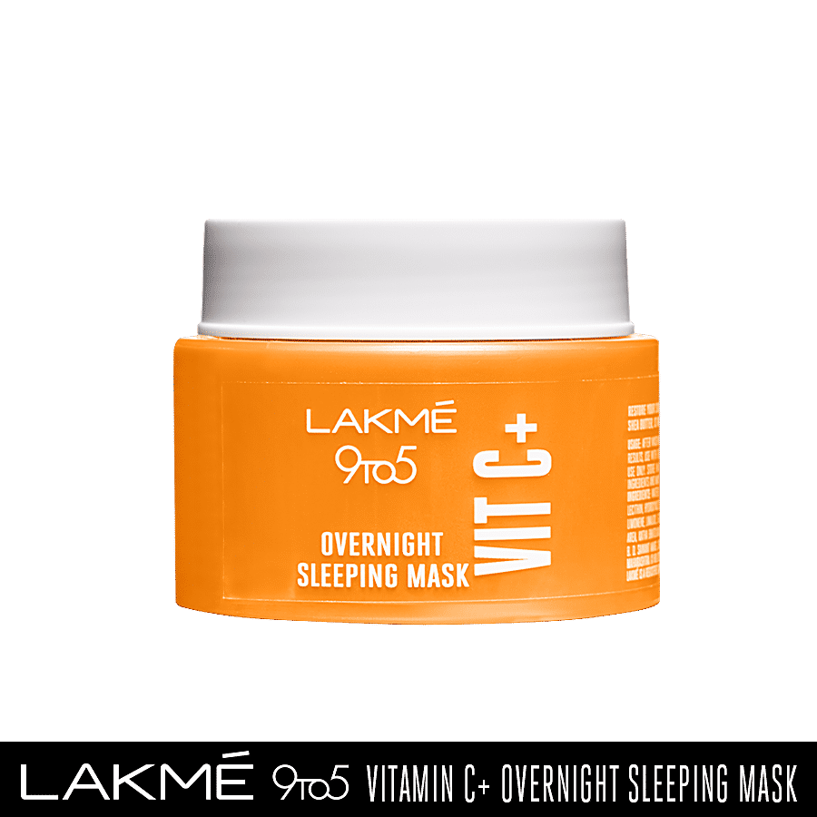 Lakme 9To5 Vit C+ Overnight Sleeping Mask - Restores Skin Glow