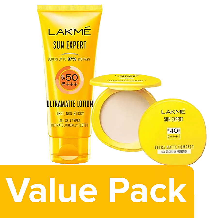 Lakme Lakme Sun Expert SPF 50 Ultra Matte Lotion + Lakme Sun Expert Ultra Matte SPF