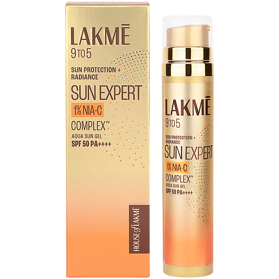 Lakme Sun Expert 1% Nia C Complex Aqua Sun Gel - SPF 50 PA++++