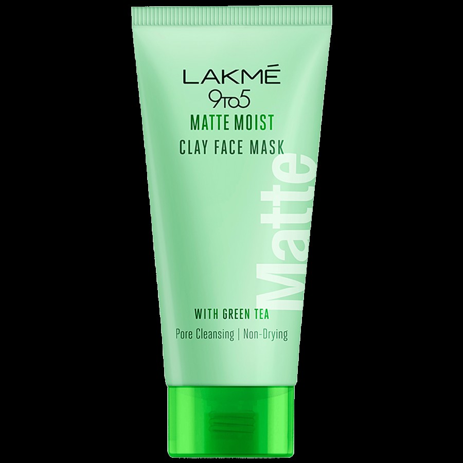 Lakme 9To5 Matte Moist Clay Face Mask - With Green Tea