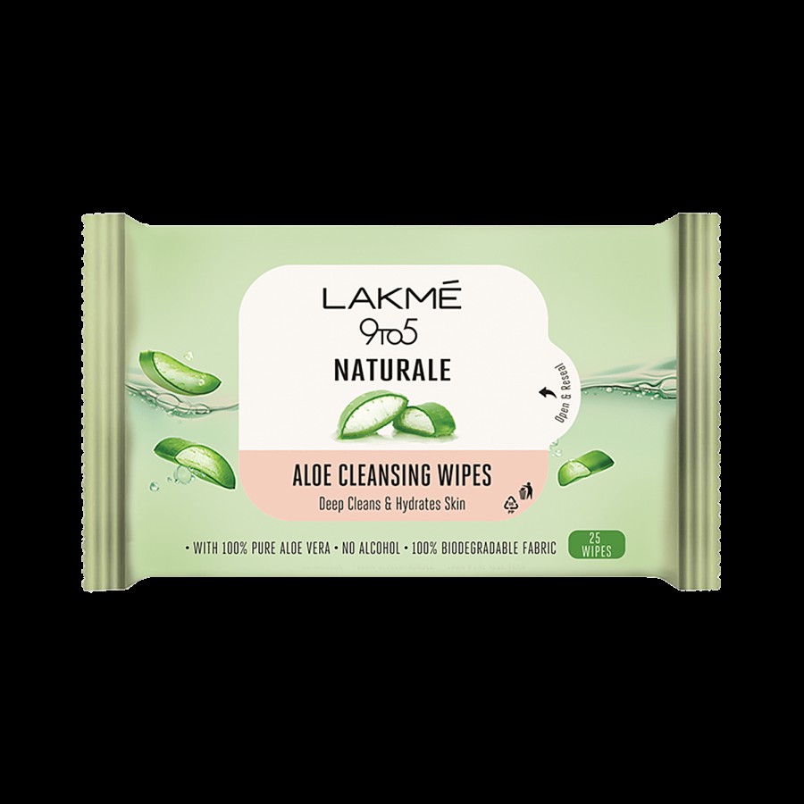 Lakme 9to5 Natural Aloe Cleansing Wipes