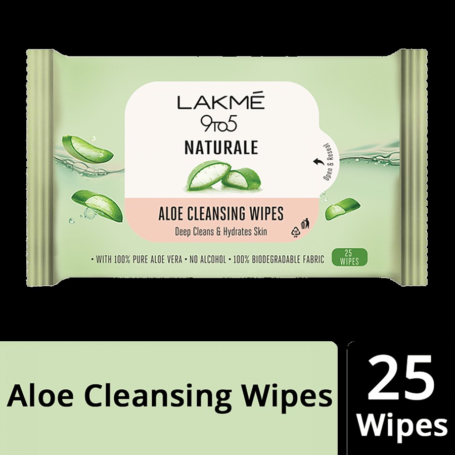 Lakme 9to5 Natural Aloe Cleansing Wipes