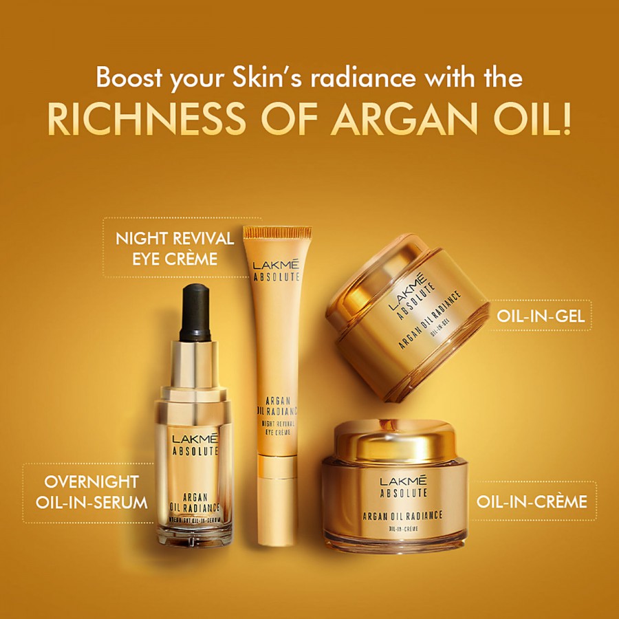 Lakme Absolute Argan Oil Radiance - Overnight Oil-In-Serum