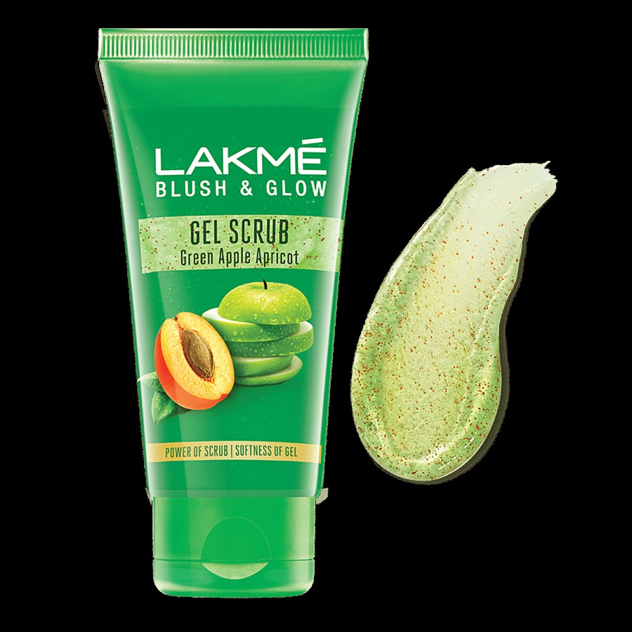 Lakme Blush & Glow - Green Apple Apricot Gel Scrub