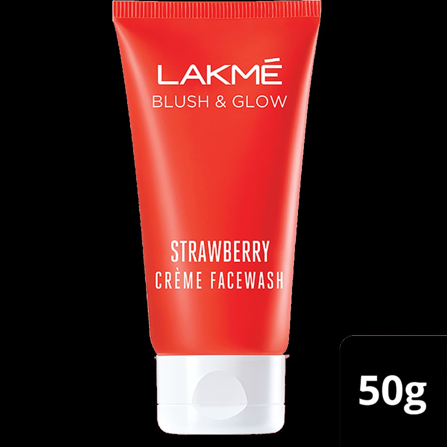 Lakme Blush & Glow Cream Face Wash - With Strawberry Extracts