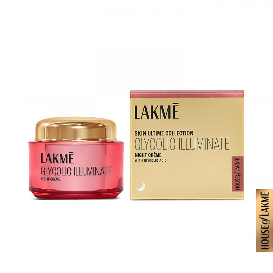 Lakme Glycolic Illuminate Night Cream - With Glycolic Acid