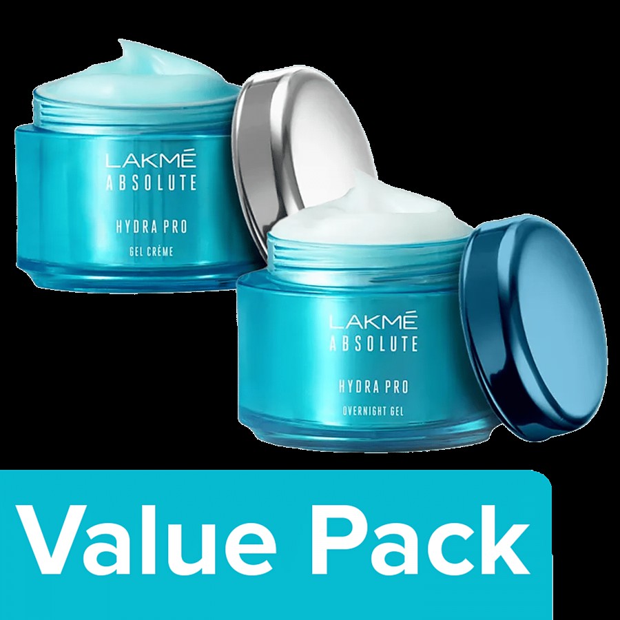 Lakme Lakme Absolute Hydra Pro Gel Day Creme 50 g + Hydra Pro Overnight Gel