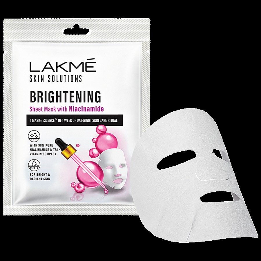 Lakme Skin Solutions Brightening Sheet Mask With Niacinamide