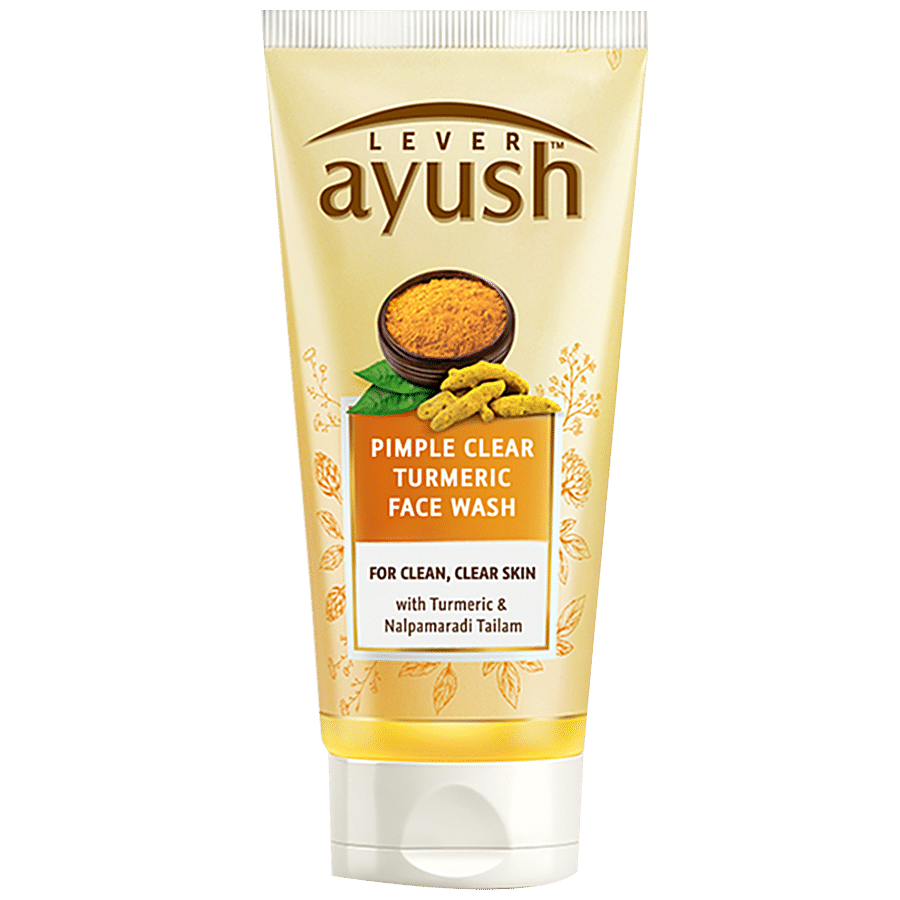 Lever Ayush Anti Pimple Natural Ayurvedic Turmeric Face Wash