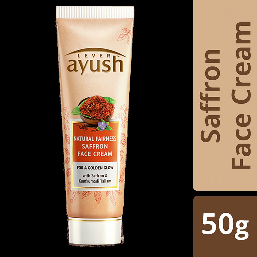 Lever Ayush Natural Fairness Natural Ayurvedic Saffron Face Cream