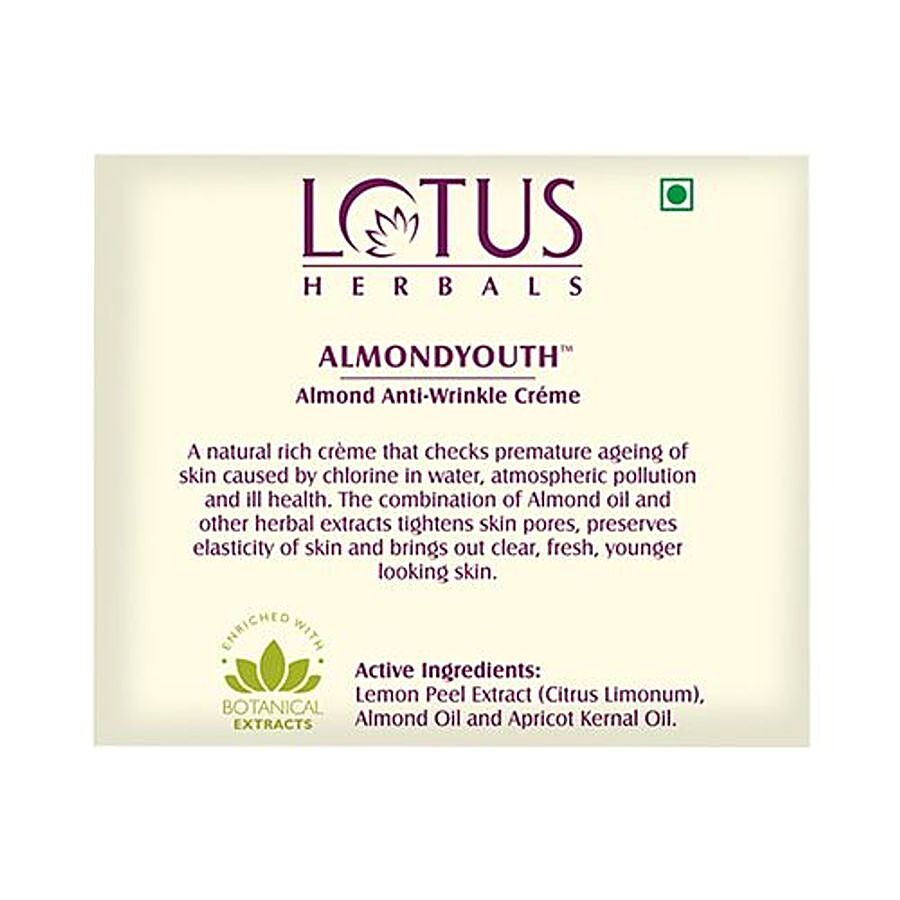 Lotus Herbals Almondyouth Almond Anti-Wrinkle Creme