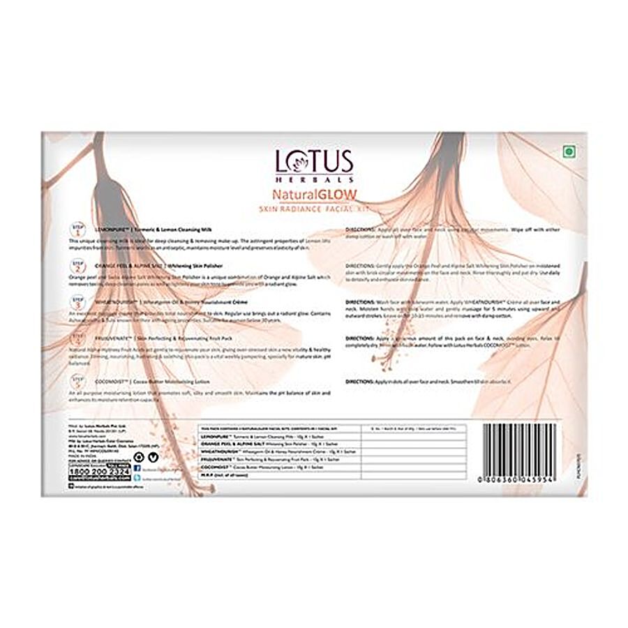 Lotus Herbals Natural Glow Skin Radiance 4 Facial Kit