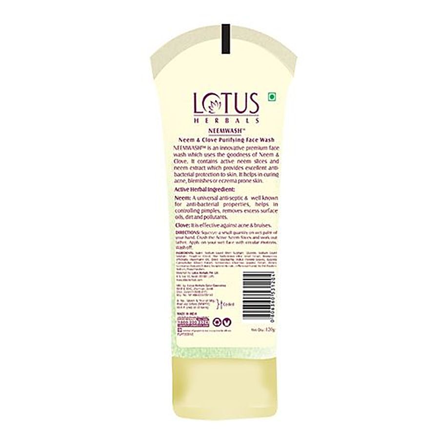 Lotus Herbals Neemwash Neem & Clove Ultra-Purifying Face Wash With Active Neem Slices