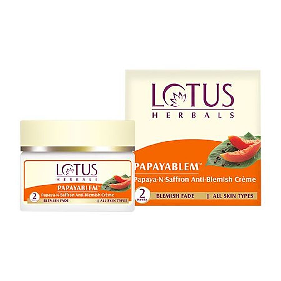 Lotus Herbals Papayablem Papaya-N-Saffron Anti-Blemish Creme