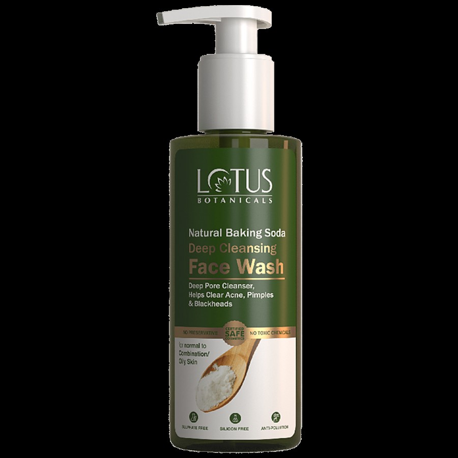 Lotus Botanicals Natural Baking Soda Deep Cleansing Face Wash - Deep Pore Cleanser