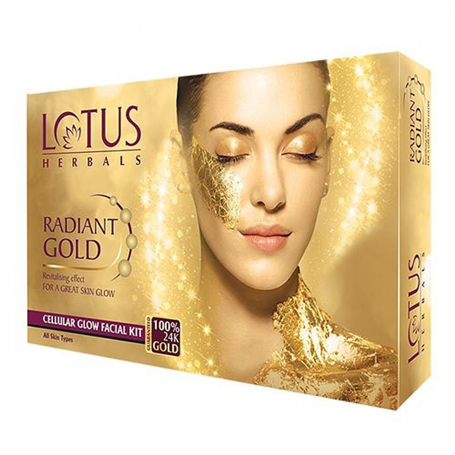 Lotus Herbals Radiant Gold Cellular Glow 1 Facial Kit