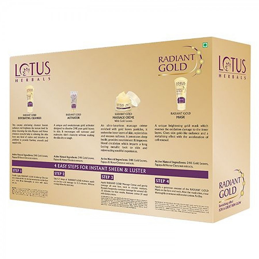 Lotus Herbals Radiant Gold Cellular Glow Facial Kit