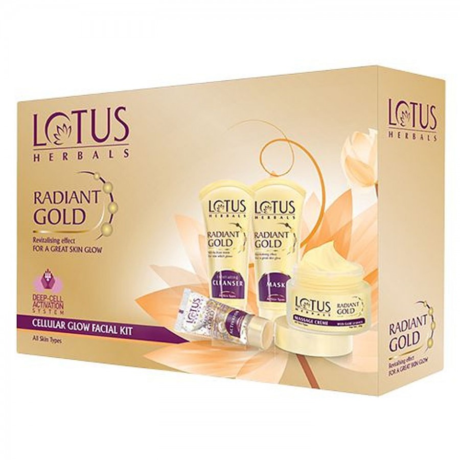 Lotus Herbals Radiant Gold Cellular Glow Facial Kit