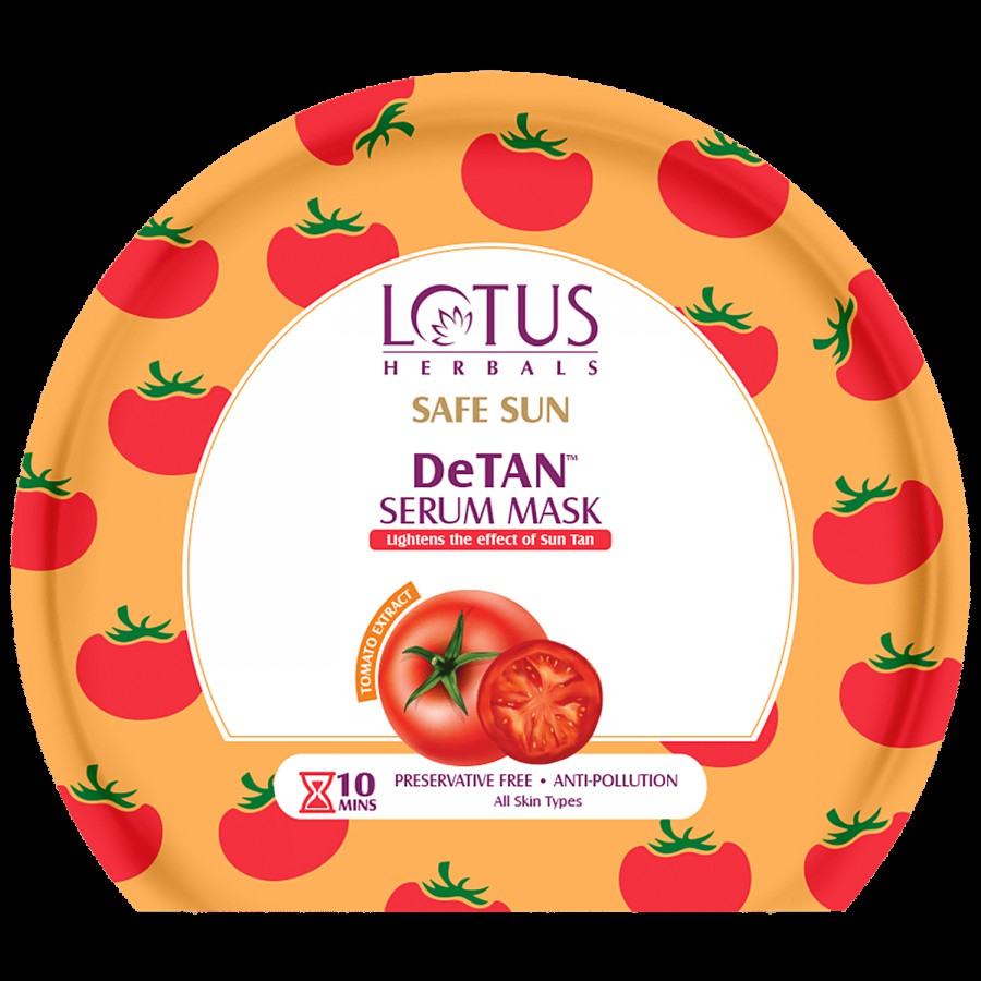 Lotus Herbals Safe Sun Detan Serum Mask - Tomato Extract