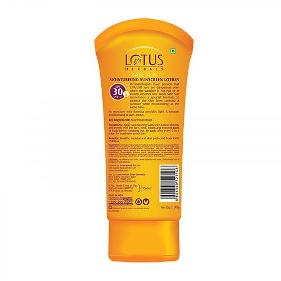 Lotus Herbals Safe Sun Moisturising Sunscreen Lotion Pa++ SPF 30