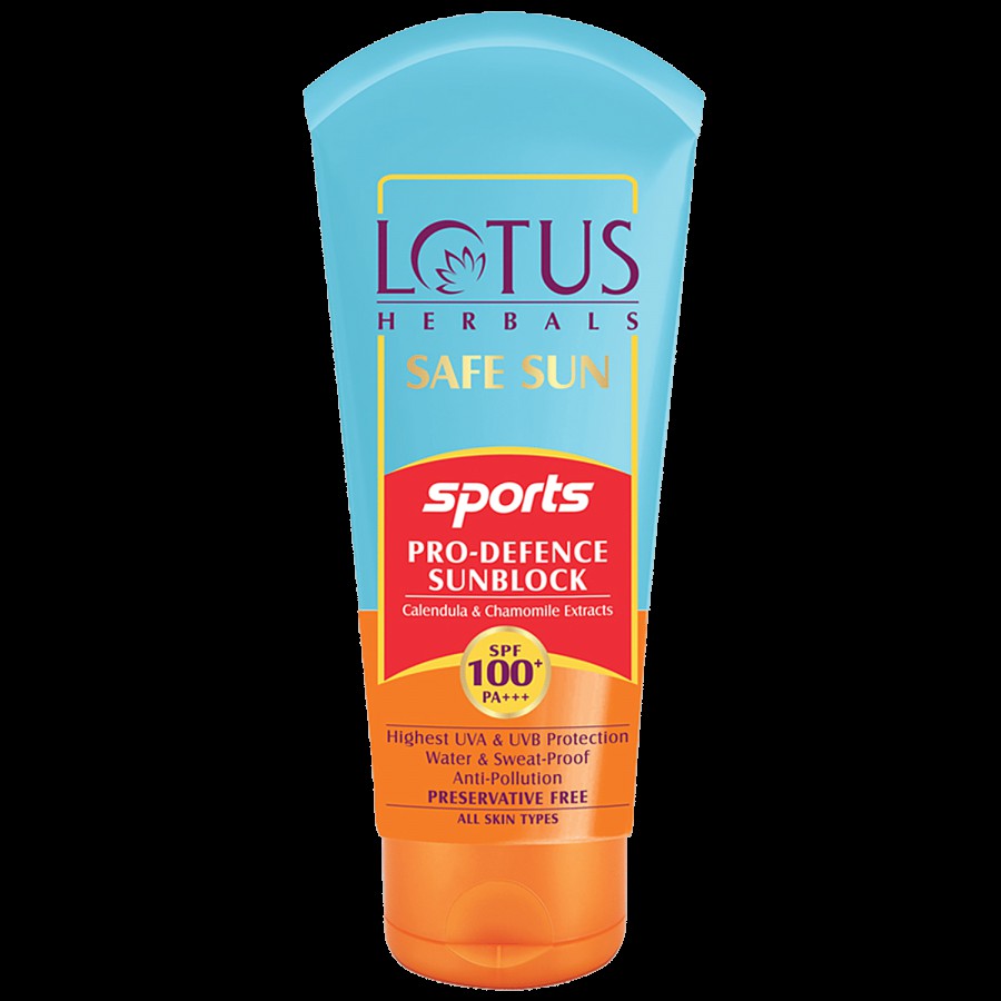 Lotus Herbals Safe Sun Sports Super-Stay Sunblock - SPF 70