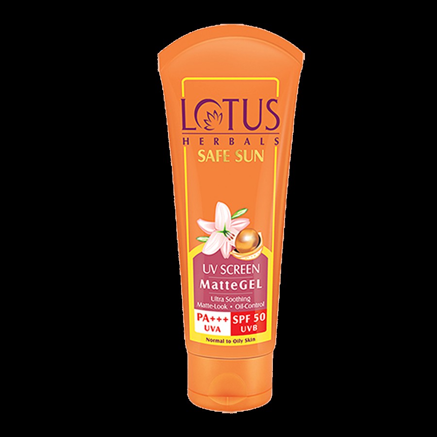 Lotus Herbals Safe Sun Uv Screen Matte Gel PA+++ - SPF 50