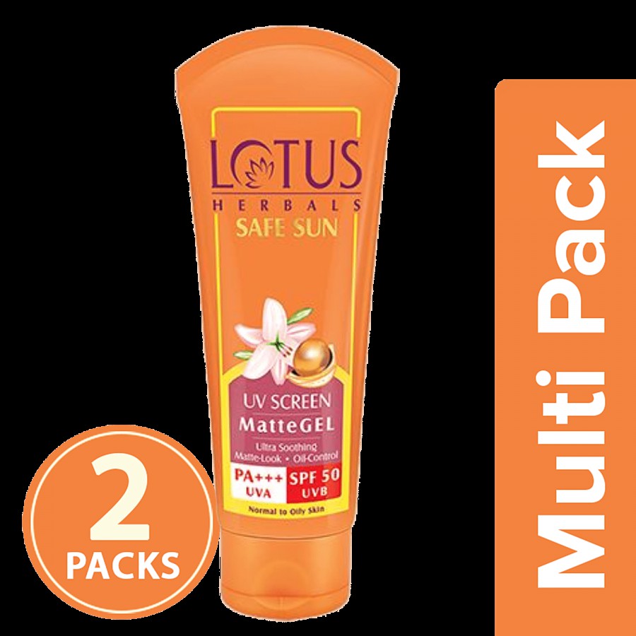 Lotus Herbals Safe Sun Uv Screen Matte Gel PA+++ - SPF 50