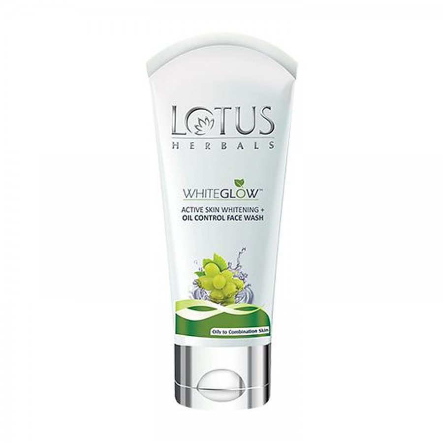 Lotus Herbals Whiteglow Active Skin Whitening + Oil Control Face wash