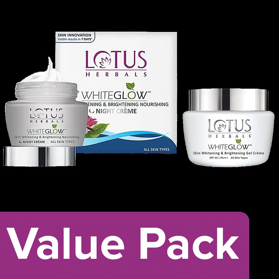 Lotus Herbals Whiteglow Night Creme + Gel Creme PA+++SPF 25