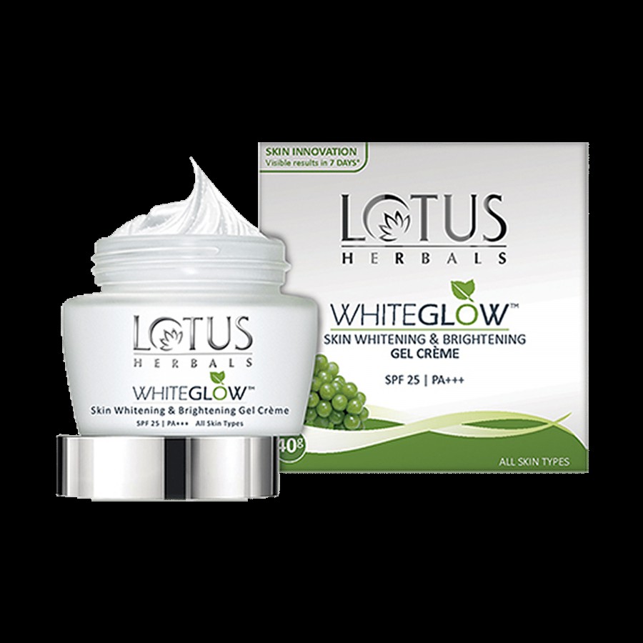 Lotus Herbals Whiteglow Skin Whitening & Brightening Gel Creme PA+++ - SPF 25