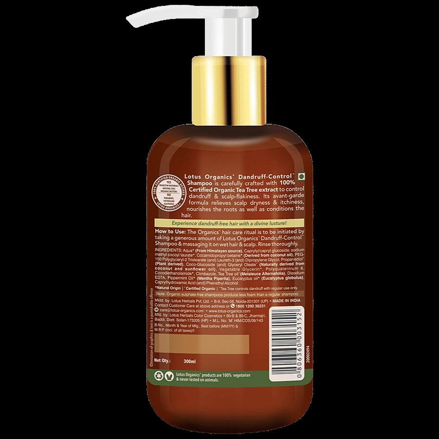 Lotus Organics+ Dandruff Control Shampoo - Tea Tree