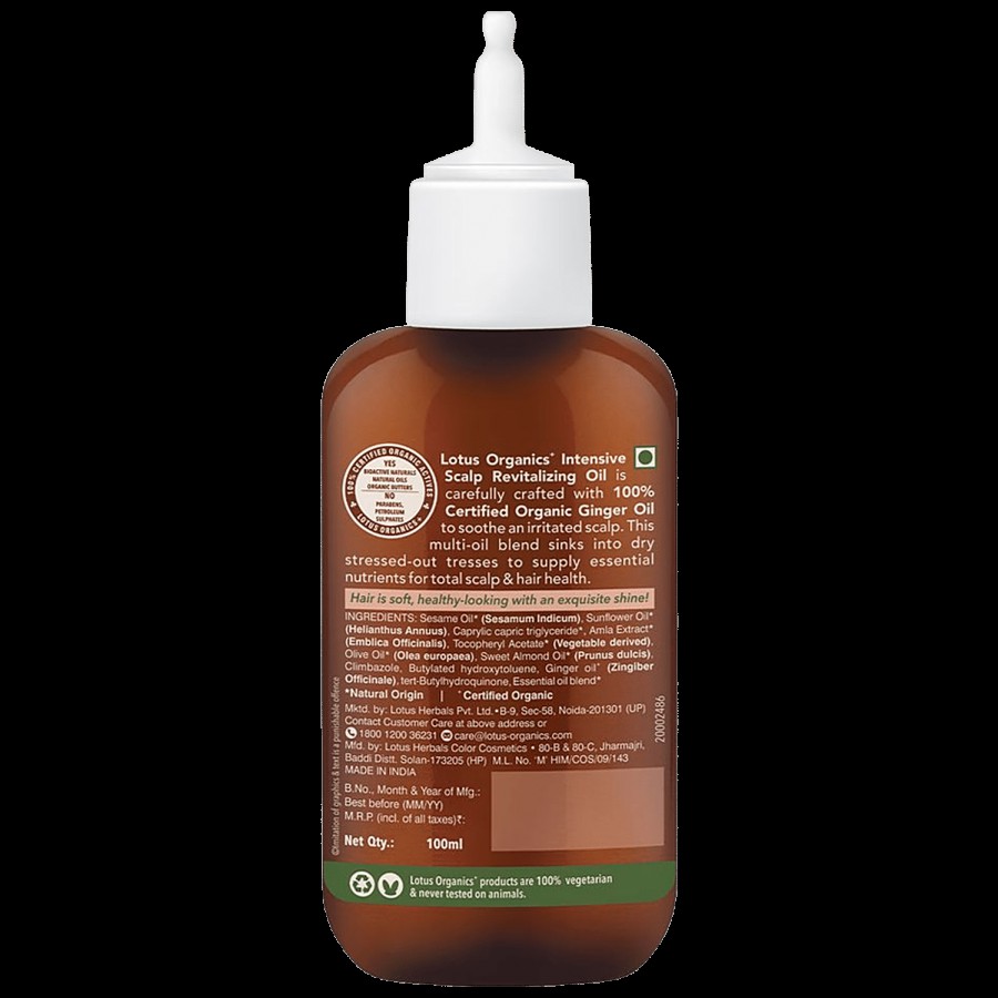 Lotus Organics+ Intensive Scalp Revitalizing Oil - Ginger Oil