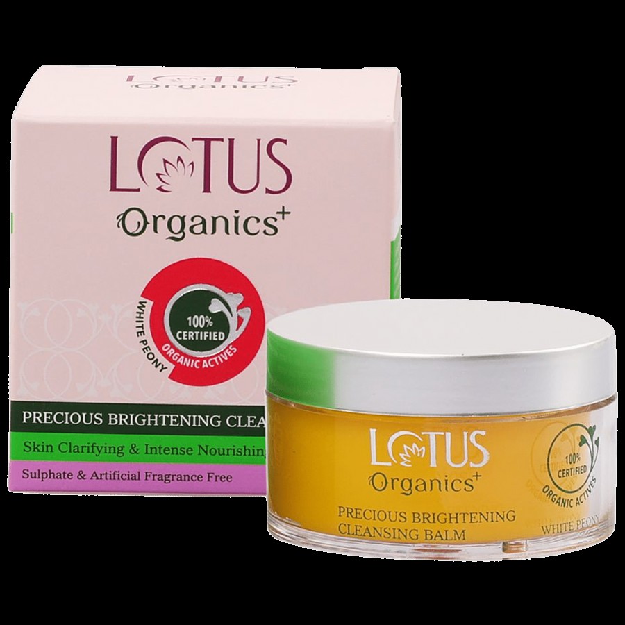 Lotus Organics+ Precious Brightening Cleansing Balm - White Peony