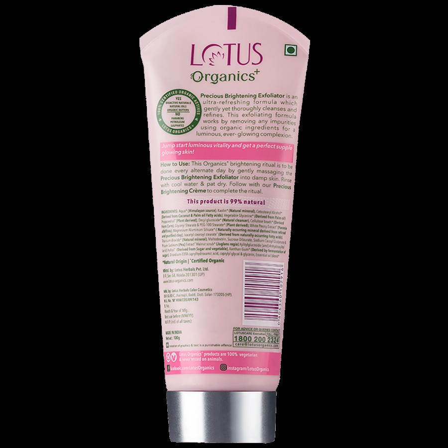 Lotus Organics+ Precious Brightening Face Exfoliator