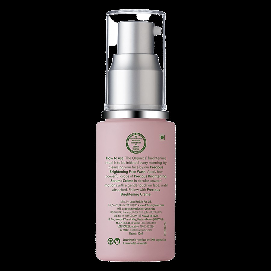 Lotus Organics+ Precious Brightening Serum+ Creme