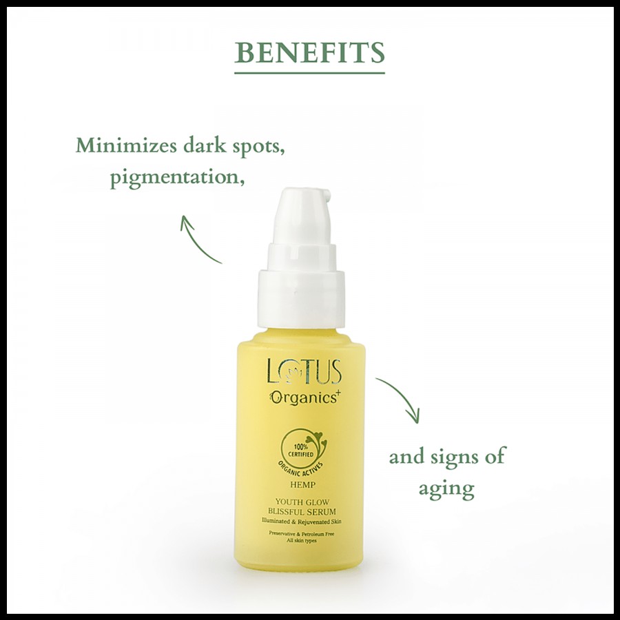 Lotus Organics+ Youth Glow Blissful Serum - Hemp