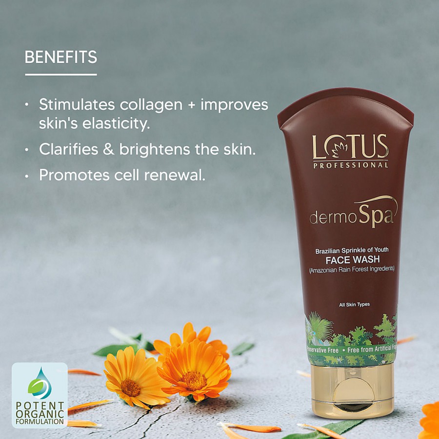 Lotus Professional DermoSpa Brazilian Sprinkle Of Youth Face Wash - Improves Skin Elasticity